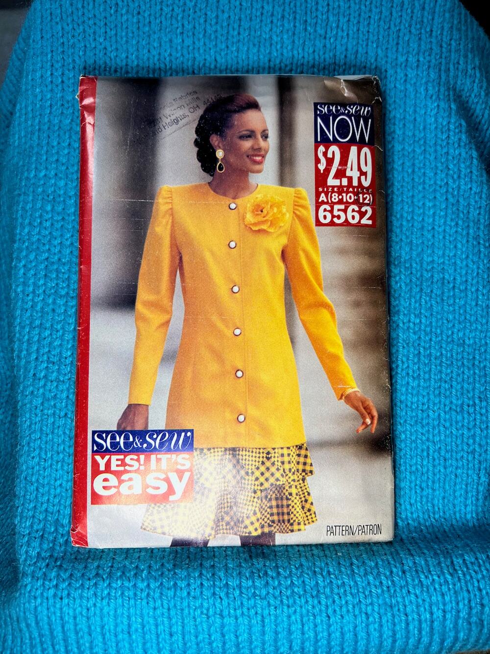Butterick Sewing pattern 6562 suit blazer tiered drop waist skirt size 8 10 12